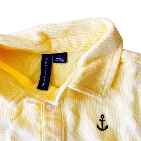 Size: 3T Toddler Yellow Short Sleeved Polo - Picture 3 of 3